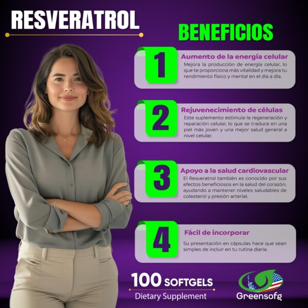 RESVERATROL 1000 MG CON INVIMA - Greensofg - Imagen 5